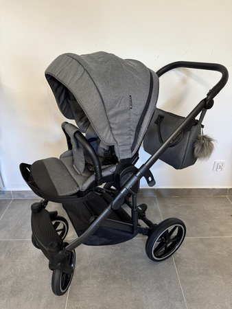 [OUTLET] Adamex Lumi Air Lux Wózek Głęboko-Spacerowy PS-108 Stelaż Ciemny Grafit