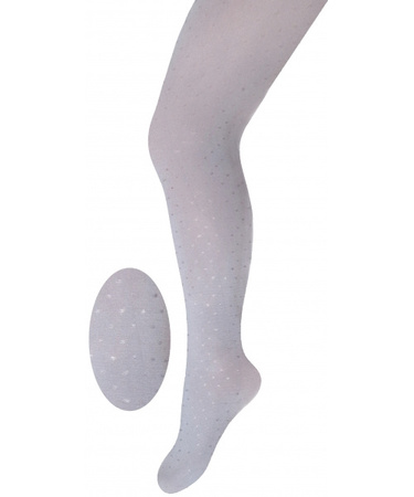 Milusie Rajstopy Microfibra Ażurowe Szare 104-110cm
