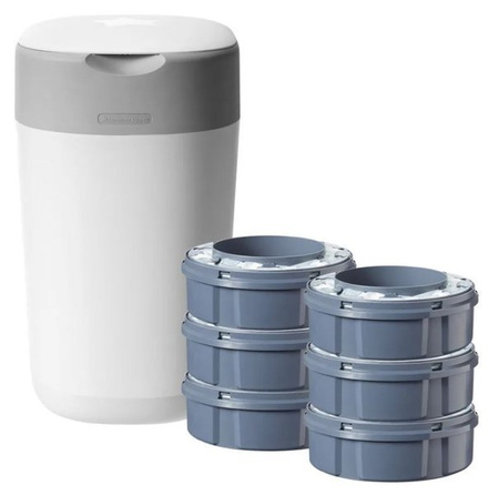 Tommee Tippee Sangenic Twist Pojemnik Biały + 6 X Wkłady