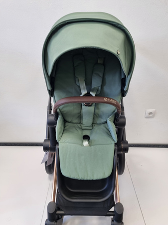 [OUTLET] Cybex Priam 4.0 Wózek Głęboko-Spacerowy Rama Rose Gold Leaf Green 