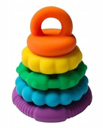 Jellystone Silikonowy Gryzak Wieża Tęczowy