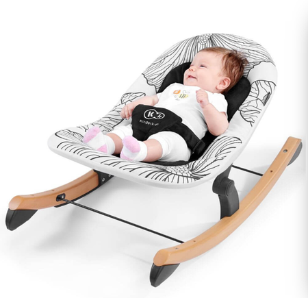 [OUTLET] Kinderkraft Finio Leżaczek/Bujaczek White Oiled