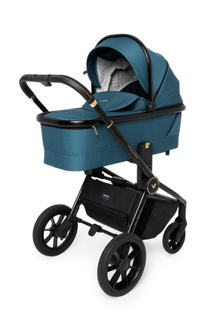 Muuvo Quick SE 2 Wózek Głęboko-Spacerowy Paradise Gold + Cybex Aton B2 i-Size Fotelik Samochodowy 0-13kg + Baza One Volcano Black
