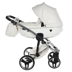 Tako Junama Fluo Individual Wózek Głęboko-Spacerowy v3 15 Biało-Srebrny