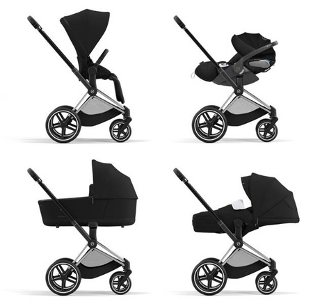 [OUTLET] Cybex Priam 4.0 Wózek Głęboko-Spacerowy Deep Black