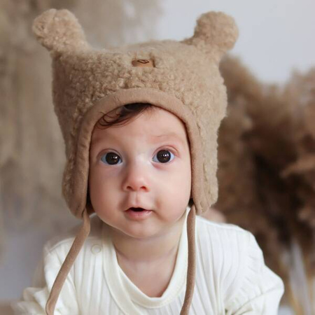 Zaffiro Violet Nevada Czapeczka 100% wełna M (6-12m) Anthracite