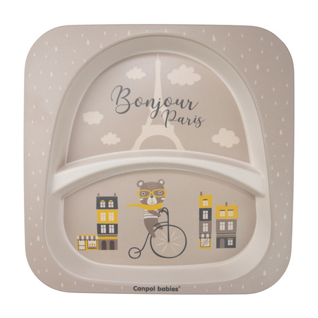 Canpol Babies Bonjour Paris Zestaw Naczyń 5 Elementów Beżowy 9/227_bei