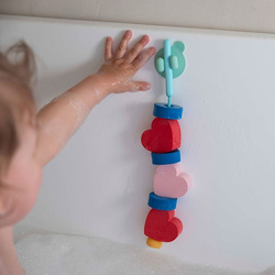 QUUT Klocki piankowe do nawlekania do kąpieli Beedi Hearts