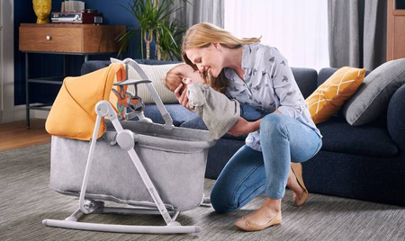 Kinderkraft Nola Leżaczek 5w1 Stone Grey