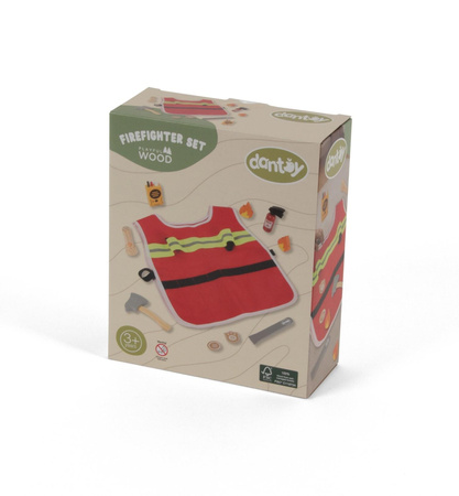 Dantoy Drewniany zestaw MAŁY STRAŻAK dla dzieci