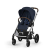 Cybex Balios S Lux 2.0 Wózek Głęboko-Spacerowy Ocean Blue + Cybex Cloud G I - Size Fotelik Samochodowy 0-13 kg + Adaptery