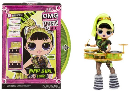 L.O.L. Surprise OMG Remix Rock Lalka + Akcesoria Bhad Gurl z Perkusją