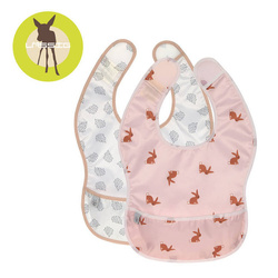 Lassig Zestaw śliniaków wodoodpornych 6m+ Little Forest Zajączek