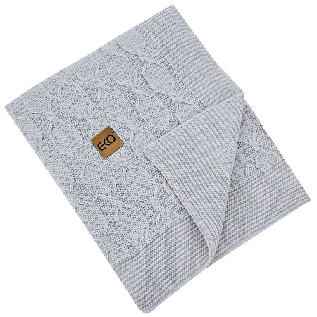 Eko Kocyk dzianinowy Alpaka Jasny Szary