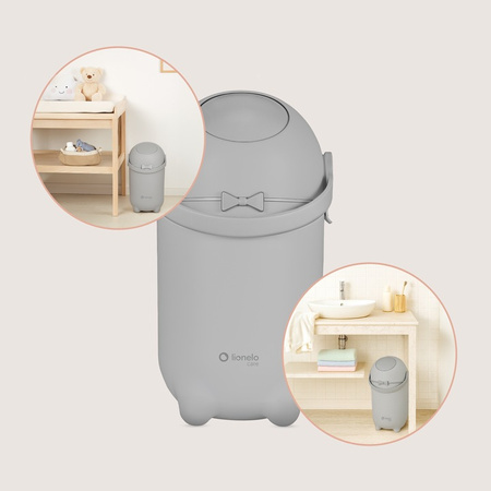 Lionelo Purebin Kosz na Pieluchy Grey
