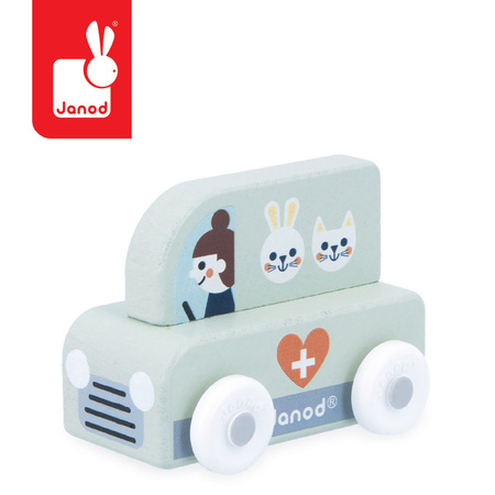 Janod Pojazd Samochód weterynarza Góry Cross Roads 12m+