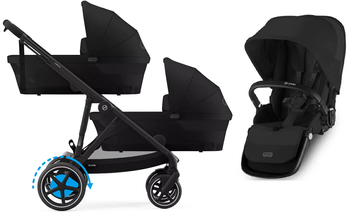 Cybex E-Gazelle S Wspomagany Wózek Głęboko-Spacerowy Bliźniaczy