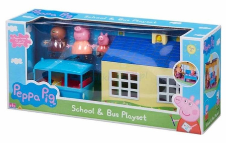 Tm Toys Tm Toys Peppa - Zestawdzszkola + Autobus