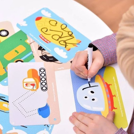 CzuCzu  Pojazdy zabawy kreatywne z pisakiem zmazywakiem