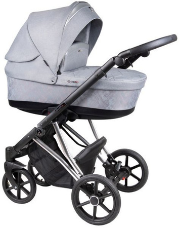 Coletto Craft Wózek Głęboko-Spacerowy 2w1 C-05 Czarno-Srebrna Rama 