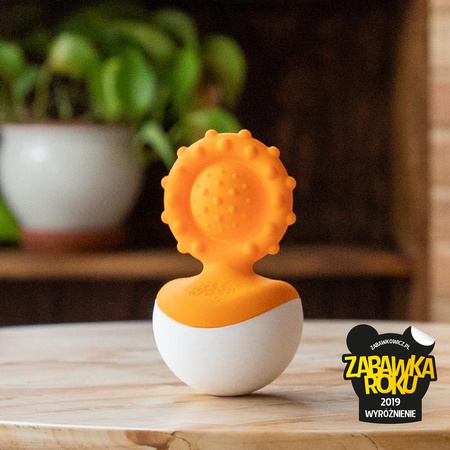 Fat Brain Toy Dimpl Bąbelki Gryzak Wańka Wstańka Pomarańczowa