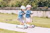 Scootandride Highwaykick 1 Jeździk i Hulajnoga 2w1 1-5 lat + Scootandride Kask Dla Dzieci S-M Rose