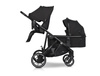 Easy Go Duoflex Wózek Głęboko-Spacerowy Bliźniaczy Rok po Roku Ebony Black 1 Siedzisko 1 Gondola