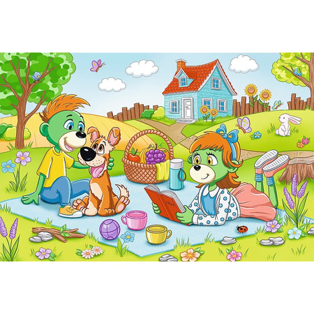 Trefl Puzzle 60 el. Przygody Rodziny Treflików