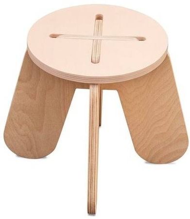 Babai Drewniany Stołek X Rózowy
