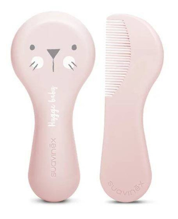 Suavinex Szczotka i Grzebień Zestaw Różowy