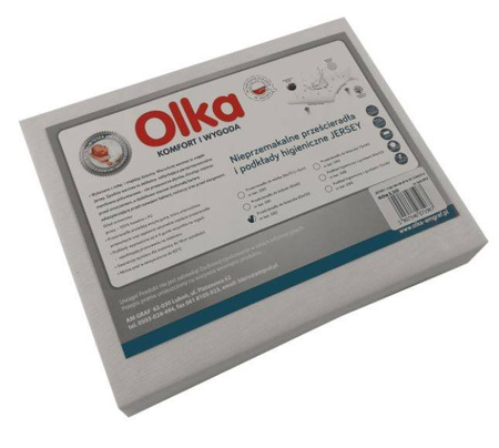 Olka Nieprzemakalne Prześcieradło Jersey 60x120 Białe