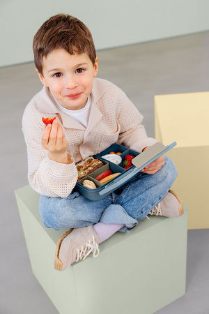 Lassig Lunchbox Bento z przegródkami Pattern Party Blue/green