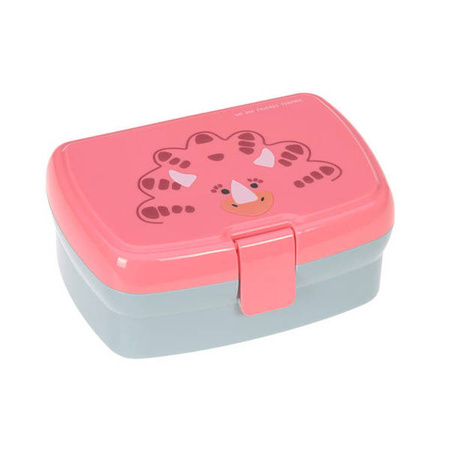 Lassig Zestaw Na Lunch Lunchbox + Butelka Tritanowa Bidon 460ml About Friends Dinozaur Różowy