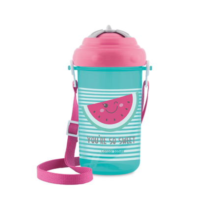 Canpol Babies Bidon Ze Składaną Rurką Silikonową 400ml So Cool!  Różowy