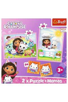 Trefl Puzzle 2w1 + Memos Gabi Z Kocim Przyjacielem