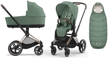 Cybex Priam 4.0 Wózek Głęboko-Spacerowy Leaf Green + Cybex Platinum Śpiworek Gratis