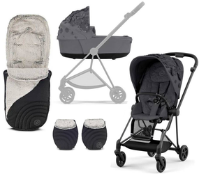 Cybex Mios 3.0 Wózek Głęboko-Spacerowy Dream Grey Simply Flowers + Śpiworek + Mufki