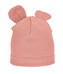 Poofi Czapka z Uszami Rozmiar 68 3-6m Herbaciana Róża