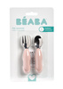 Beaba Zestaw pierwszych sztućców ze stali nierdzewnej Cotton candy