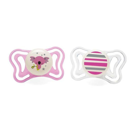 Chicco PhysioForma Light Smoczek Uspokajający Silikonowy Lumi 2 szt. 6-16m 