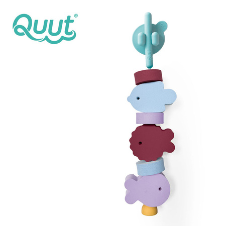 QUUT Klocki piankowe do nawlekania do kąpieli Beedi Fish Burgundy