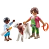 Playmobil - Gospodyni wiejska z dzieckiem i cielakiem 71803