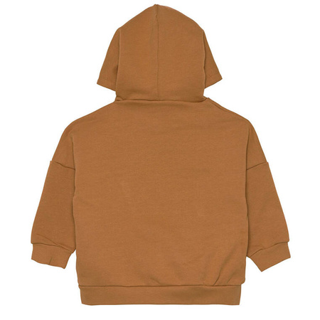 Lassig Bluza z kapturem z bawełny organicznej GOTS Little Gang Fun caramel 4-6 lat