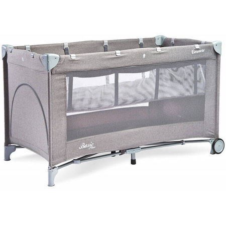 Caretero Łóżeczko Turystyczne Basic Plus Grey