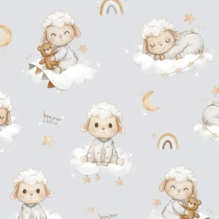 Bonjour Cherie Bambusowy Śpiworek Niemowlaka Duży Owieczki