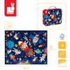 Janod Puzzle w walizce Rakieta kosmiczna 54 elementy 5+
