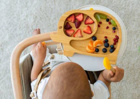 Eco Rascals Miseczka Bambusowa z Przyssawką Słonik Szary