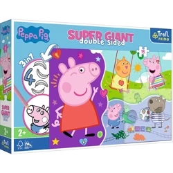 Trefl Puzzle Giant Świnka Peppa 15 Elementów Poznaj Wesołą Świnkę Peppę