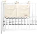 ALBERO MIO - przybornik do łóżeczka organizer muślinowy Cotton Color , Waniliowy