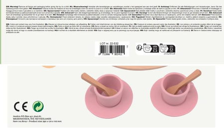 Joueco Drewniany zestaw do herbaty Tea set pink